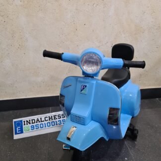 MINI-VESPA INFANTIL 6V PARA NIÑOS DE 1 A 3 AÑOS, azul - AT-MINIVESP